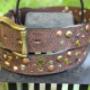 cinture cuoio consumato con borchie "mod. studs"