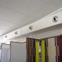 Impianto per showroom con diffuzori circolari