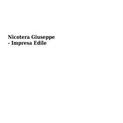 Nicotera Giuseppe - Impresa Edile
