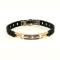 Bracciale in oro rosè 18kt e ceramica nera satinata, diamanti neri ct 0.72