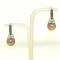 Orecchini con diamanti taglio brillante ct 0.13, diamanti brown ct 0.35, perla tahitiana