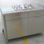 Caricato da visitatore il 02/03/2018 - Mobiletto tutto inox su misura design