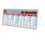 Calendar with room thermometer